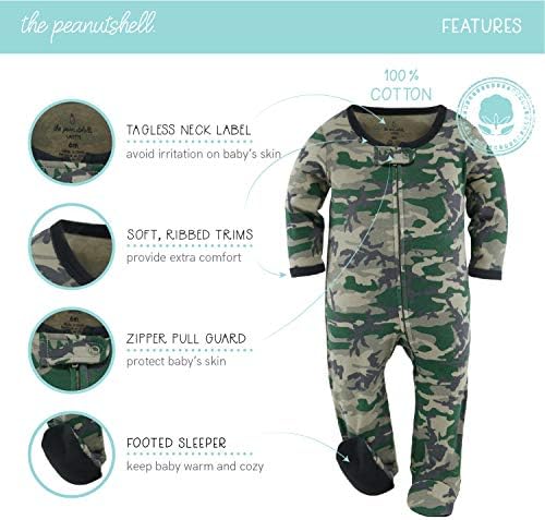 Peanutshell Footed Baby Sleepers for Boys