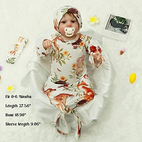 AMAWMW Newborn Baby Cartoon Gown woodland Animal Nightgown