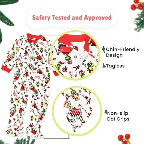 Dr Seusss Grinchy Christmas Pajamas for Babies