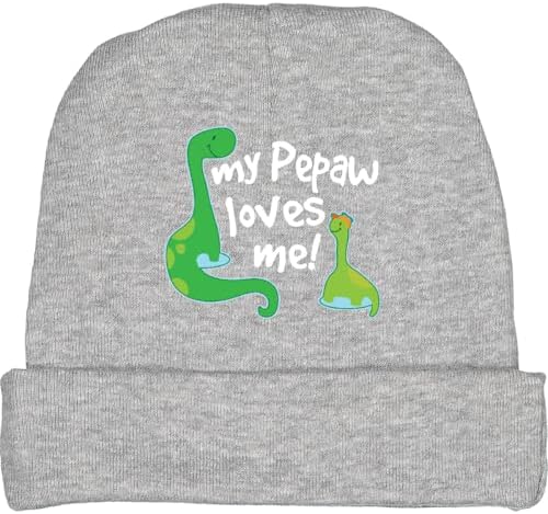 inktastic Dinosaur Baby Beanie Hat with Pepaw Loves Me