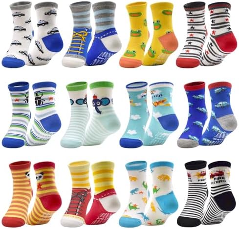 SkiBeaut Toddler Non-Slip Socks Traction for Safety and Style
