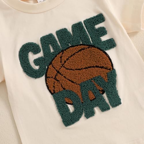 Cozy Basketball Short Sleeve T-Shirt for Boys Ages 2-3