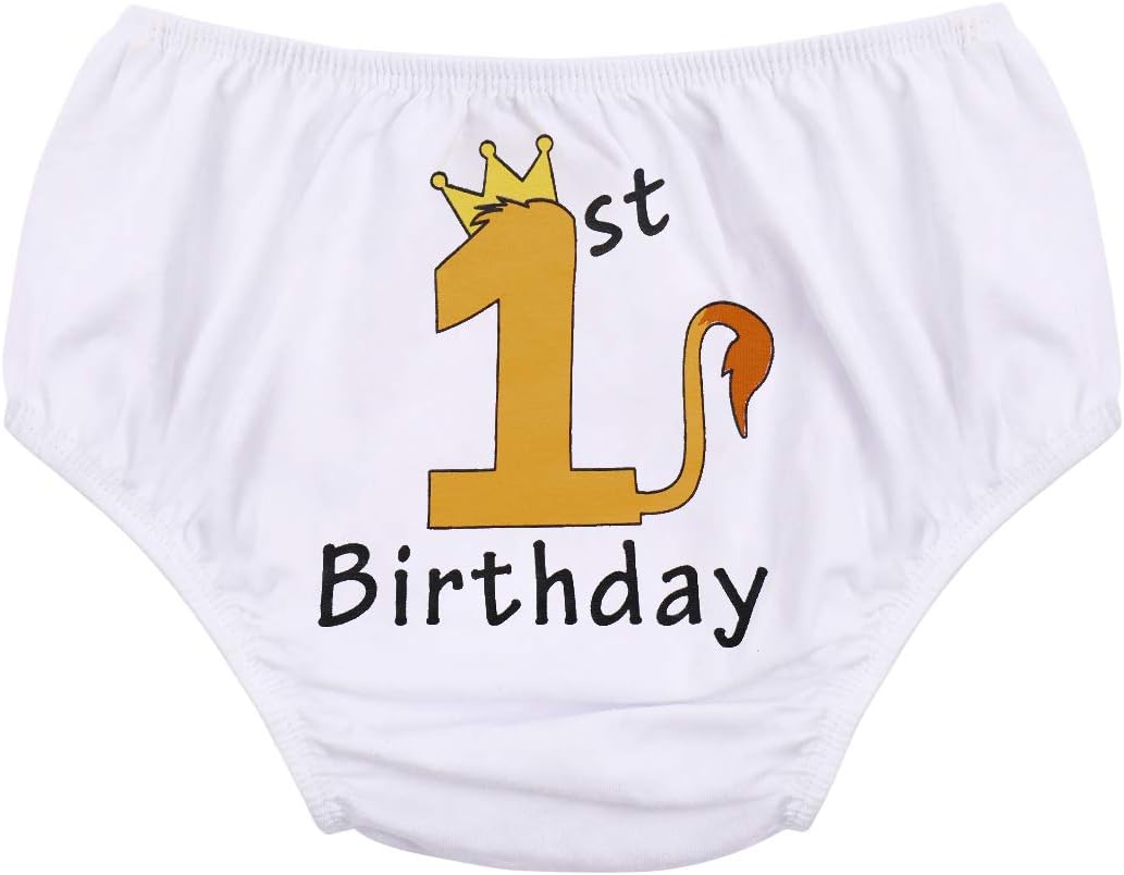 1st Birthday Lion covers Y-pants suspenders Bowtie neck