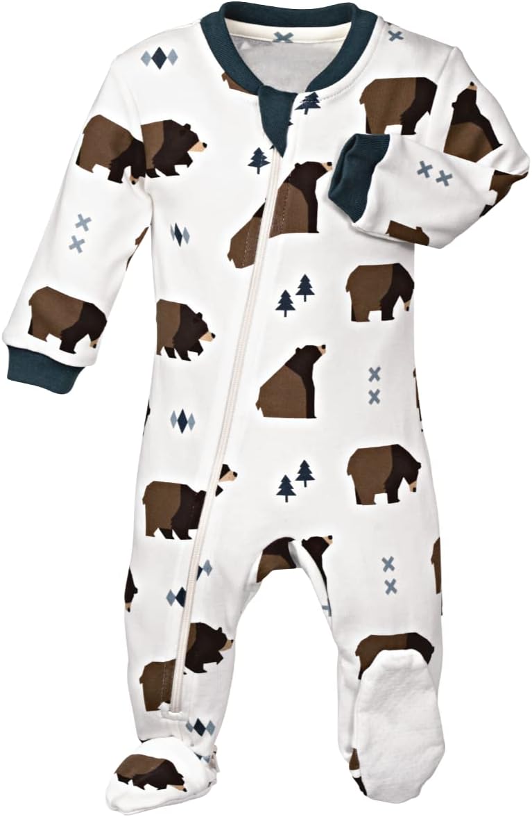 ZippyJamz 2-Zipper Organic Sleepers for Babies