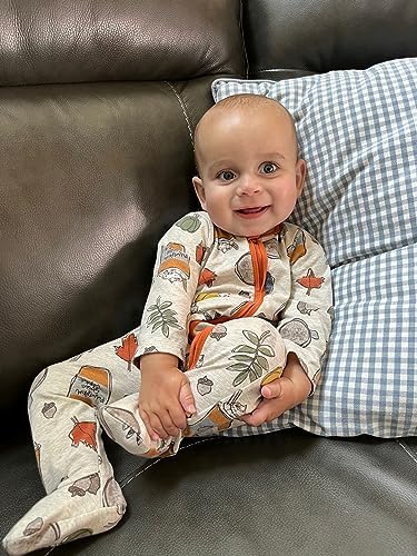 Plush pumpkin spice baby sensory sleeper