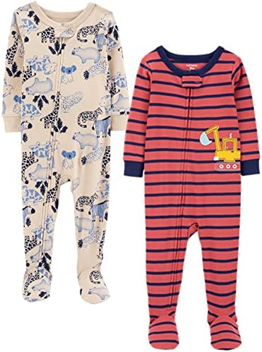 Carters Baby Boys 2-Pack Cotton Footed Pajamas 1