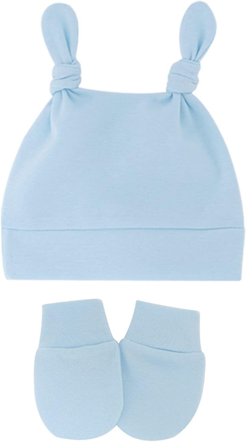 HUANLE Organic Winter Baby Mittens with Knotted Design