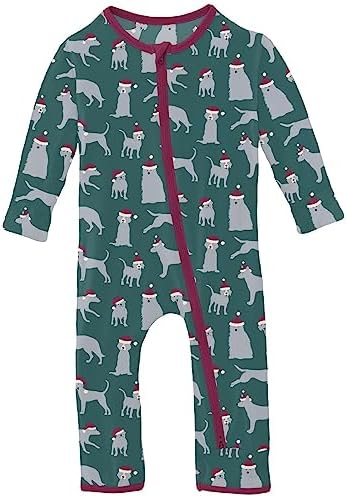 KicKee Print Coverall with Zipper Soft Baby Clothes