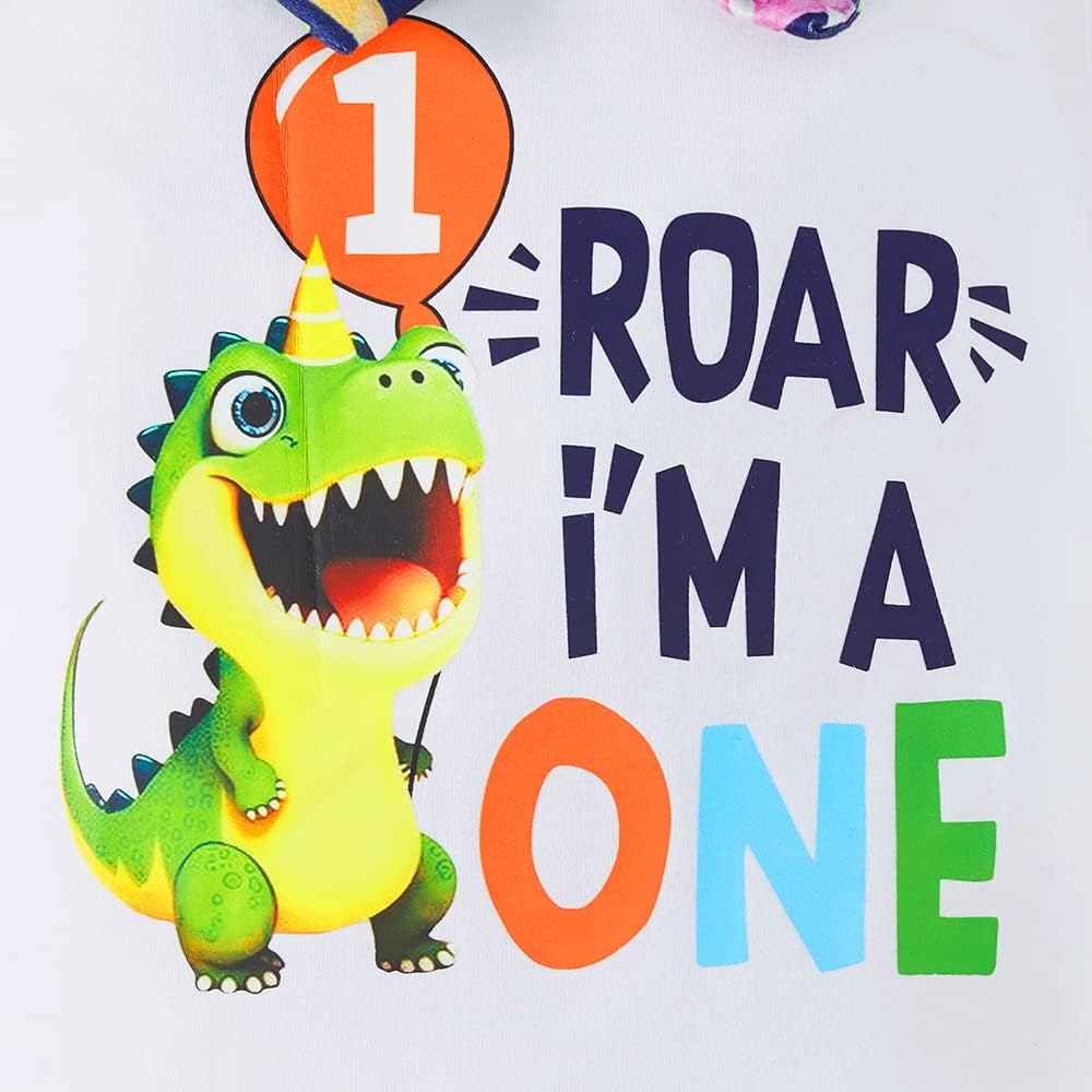 Dinosaur-Romper Toddler First Birthday