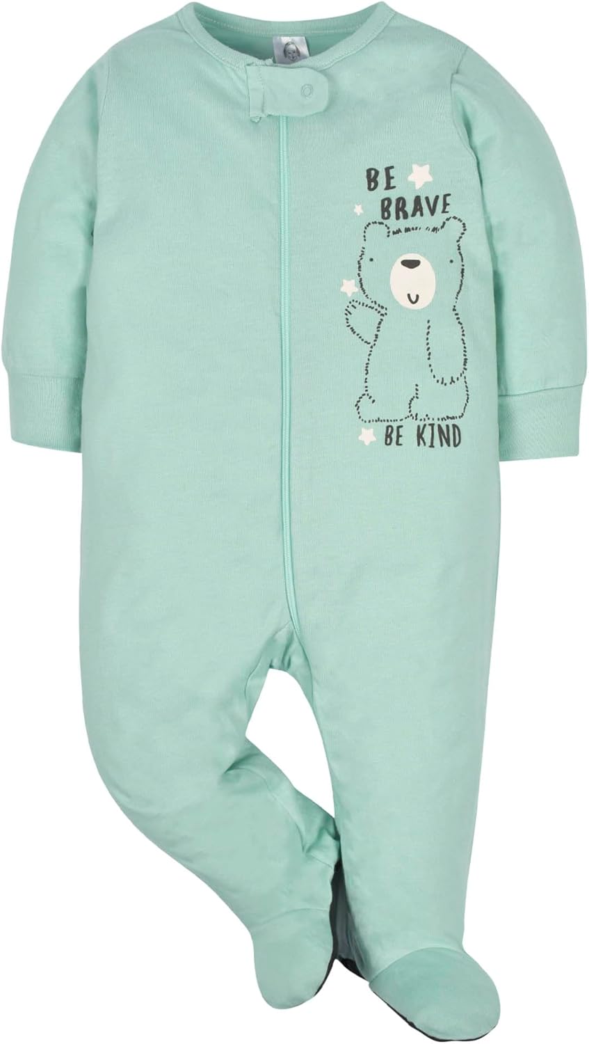 Gerber Sleep n Play Footie 4-Pack Soft Cozy for Night Day
