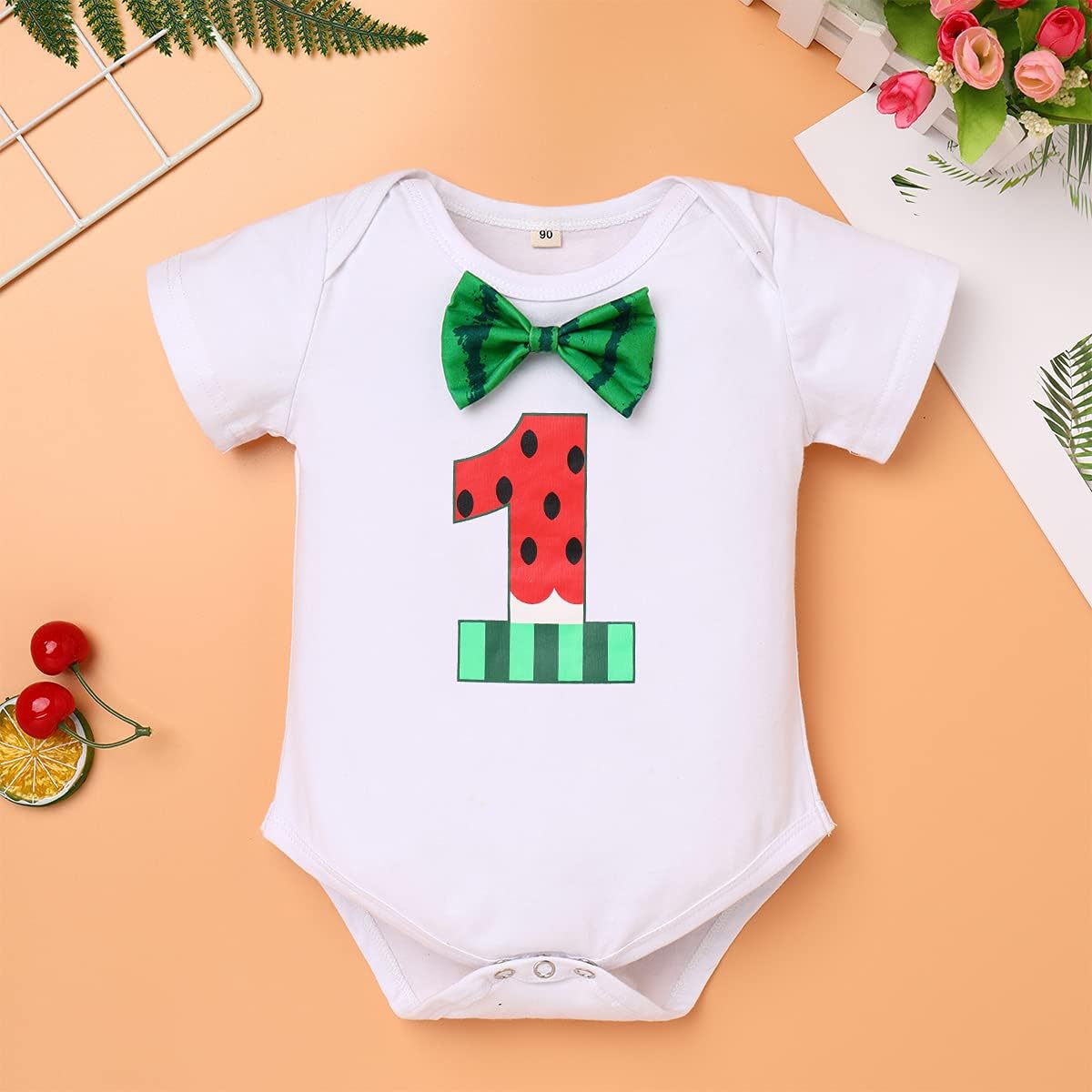 Melon-Themed 1st Birthday Set for Baby Boys