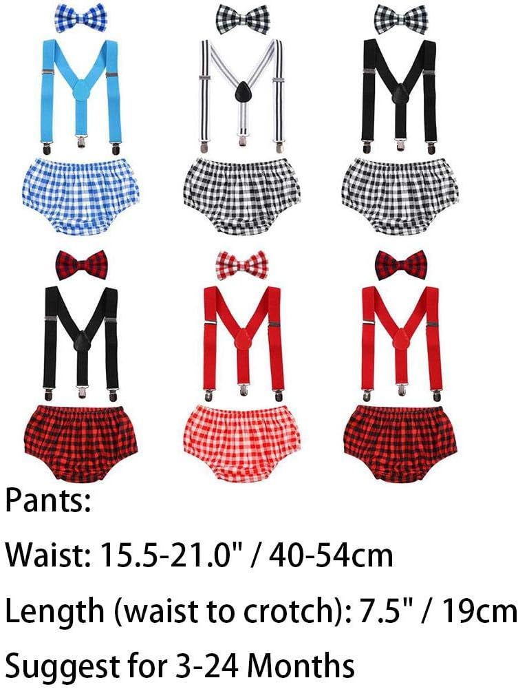 IWEMEK Baby Boys 1st Birthday Cake Smash Outfit Set 1