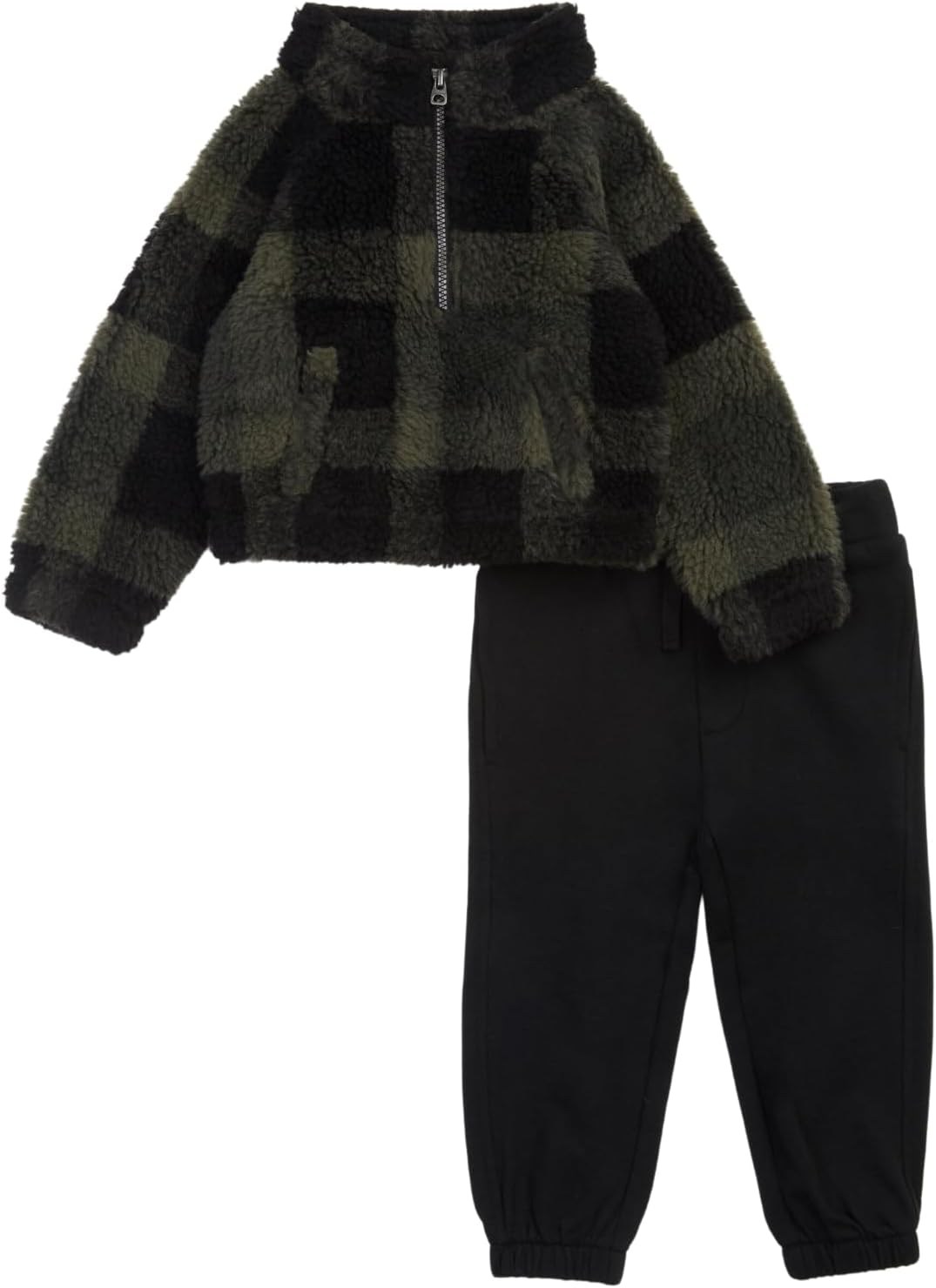 Splendid Baby-Boys Fuzzy Sherpa Half-Zip Pant Set