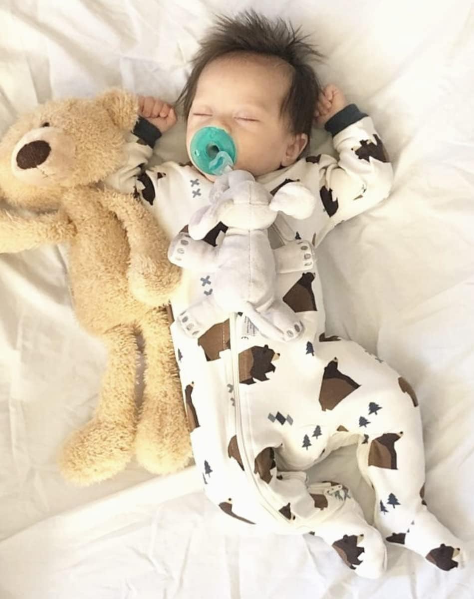 ZippyJamz 2-Zipper Organic Sleepers for Babies