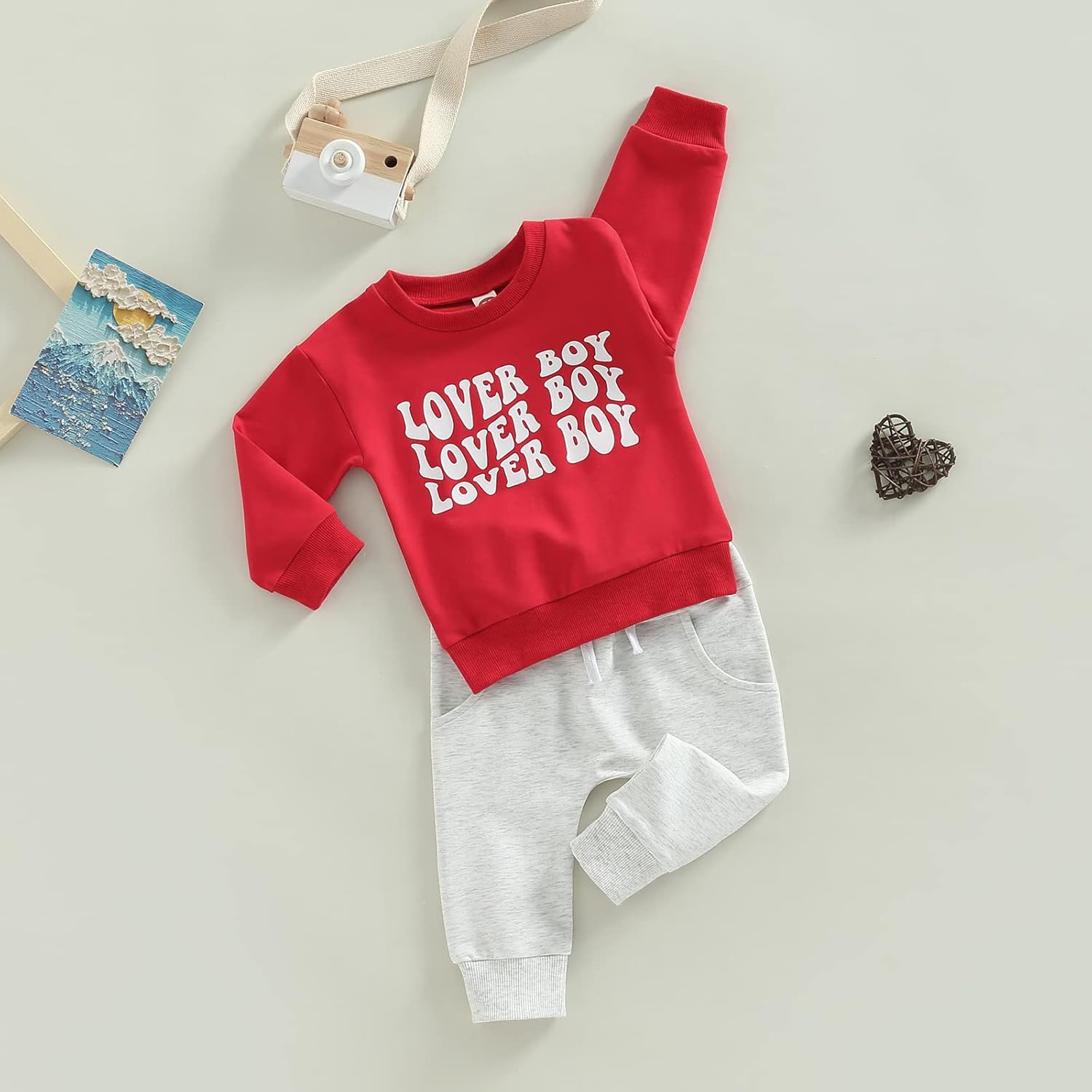 Valentines Day Toddler Boy Outfit Set