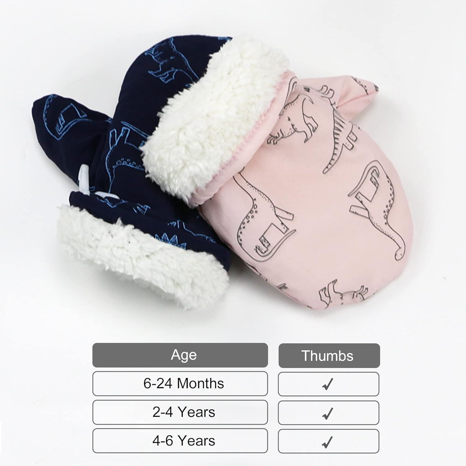 UTTPLL Waterproof Lined Toddler Winter gloves