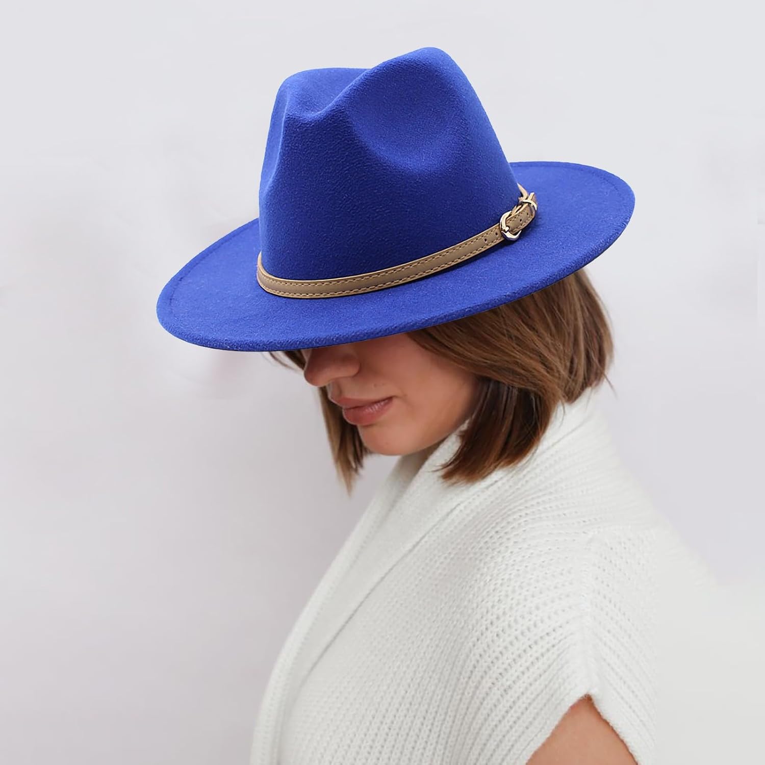 Reflective Wide-Brim Toddler Panama Hat with Headlamp