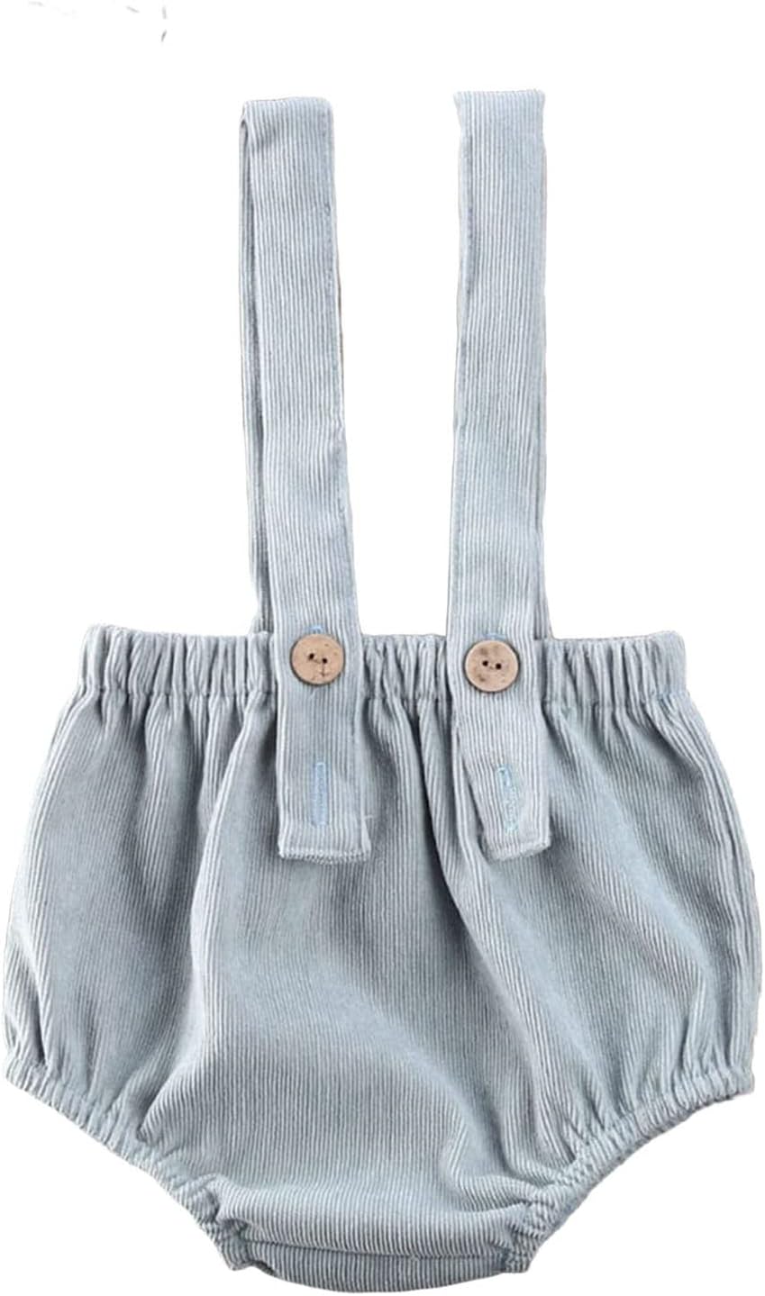 Emmababy Knit Suspender Overalls for Baby Boys and Girls