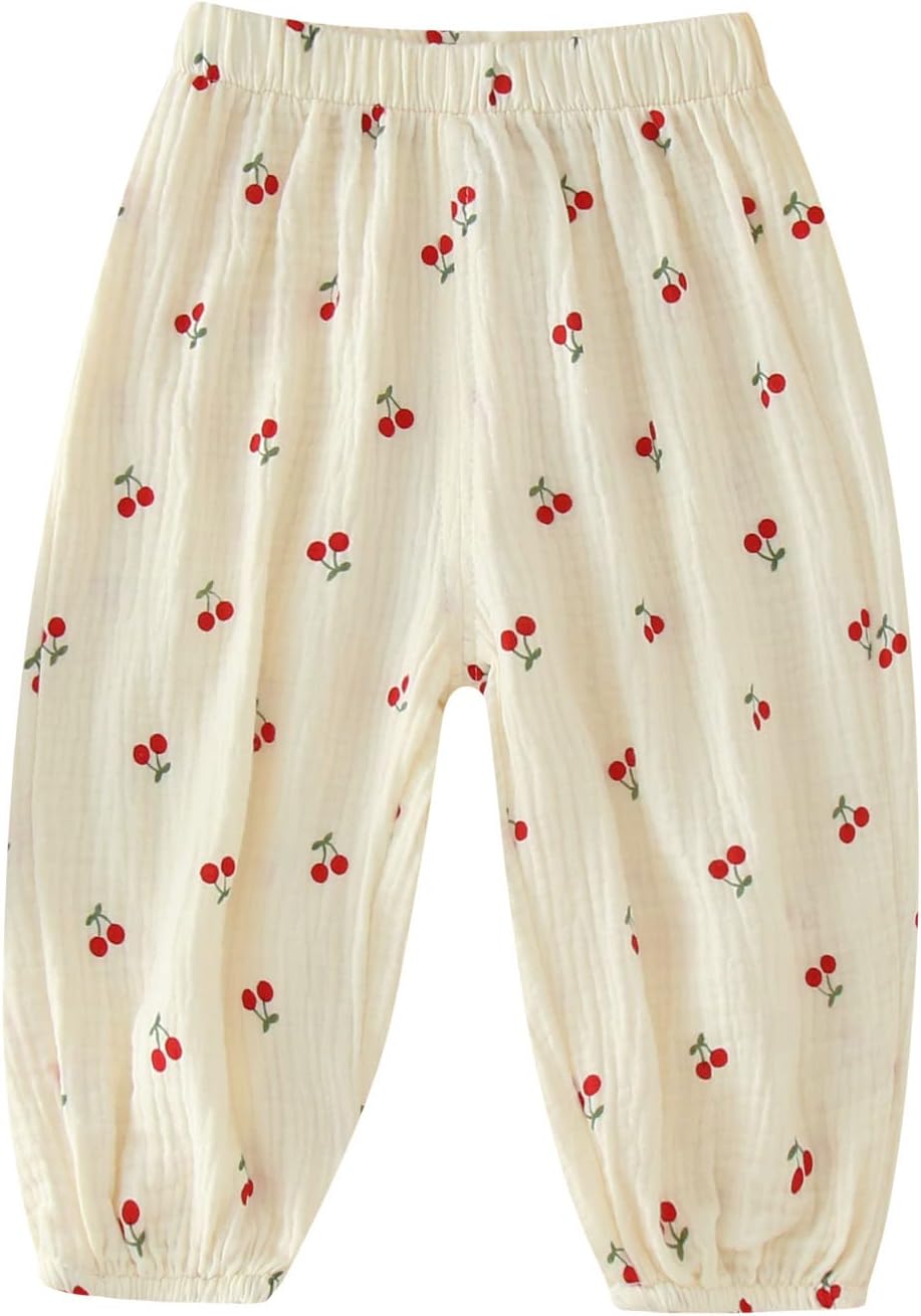 Generic Childs Linen Elastic Harem Pants for Boys