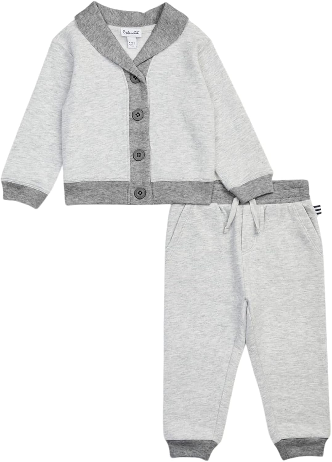 SplendidFrench Terry Cardi Jogger Set for Babies