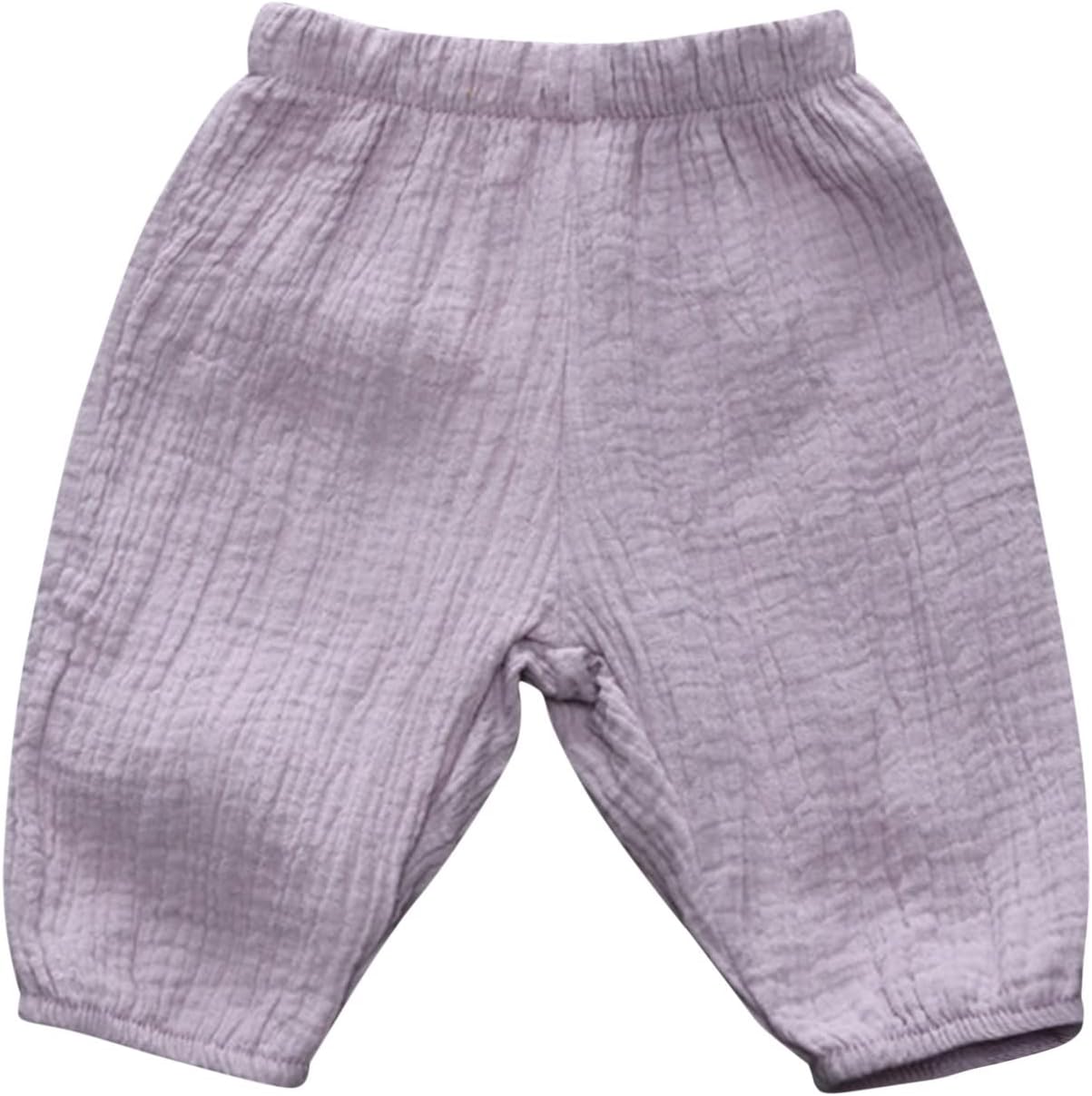 Cotton Linen Harem Pants for Boys and Girls 6M-3Y