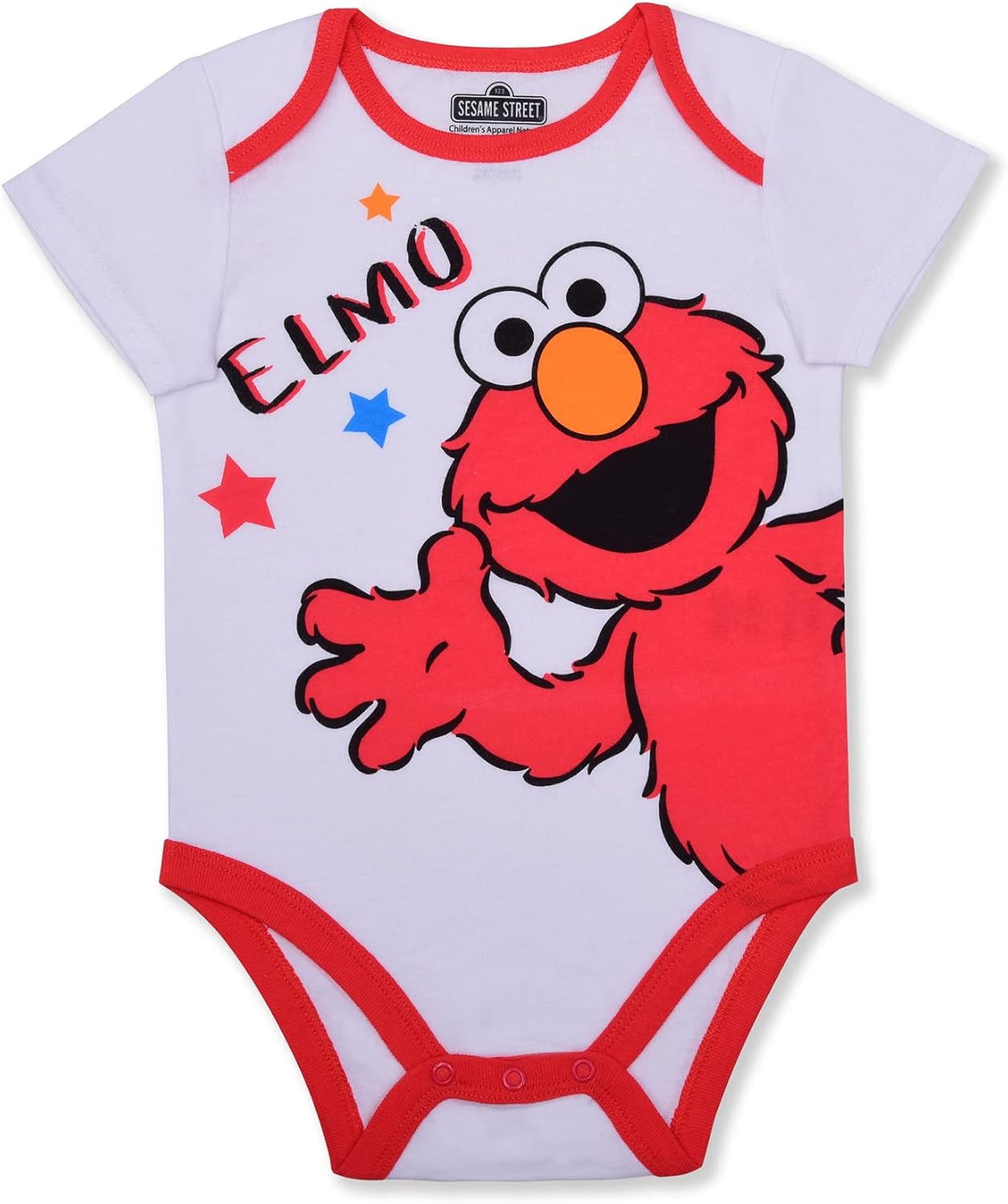 Sesame Street Boys Elmo BodySuit Jogger Set RedWhite for Newborn Infant
