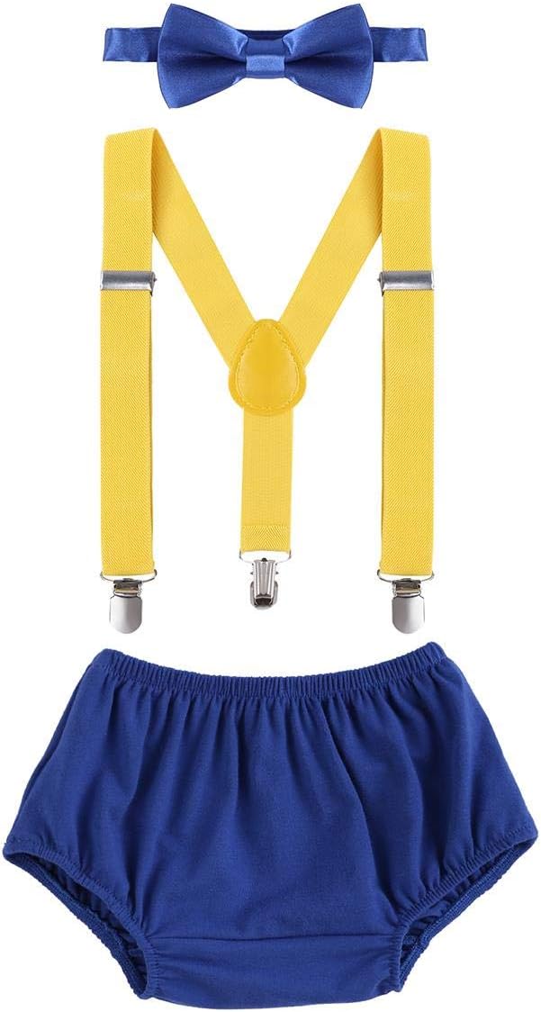 IWEMEK Baby Boys 1st Birthday Cake Smash Outfit Set