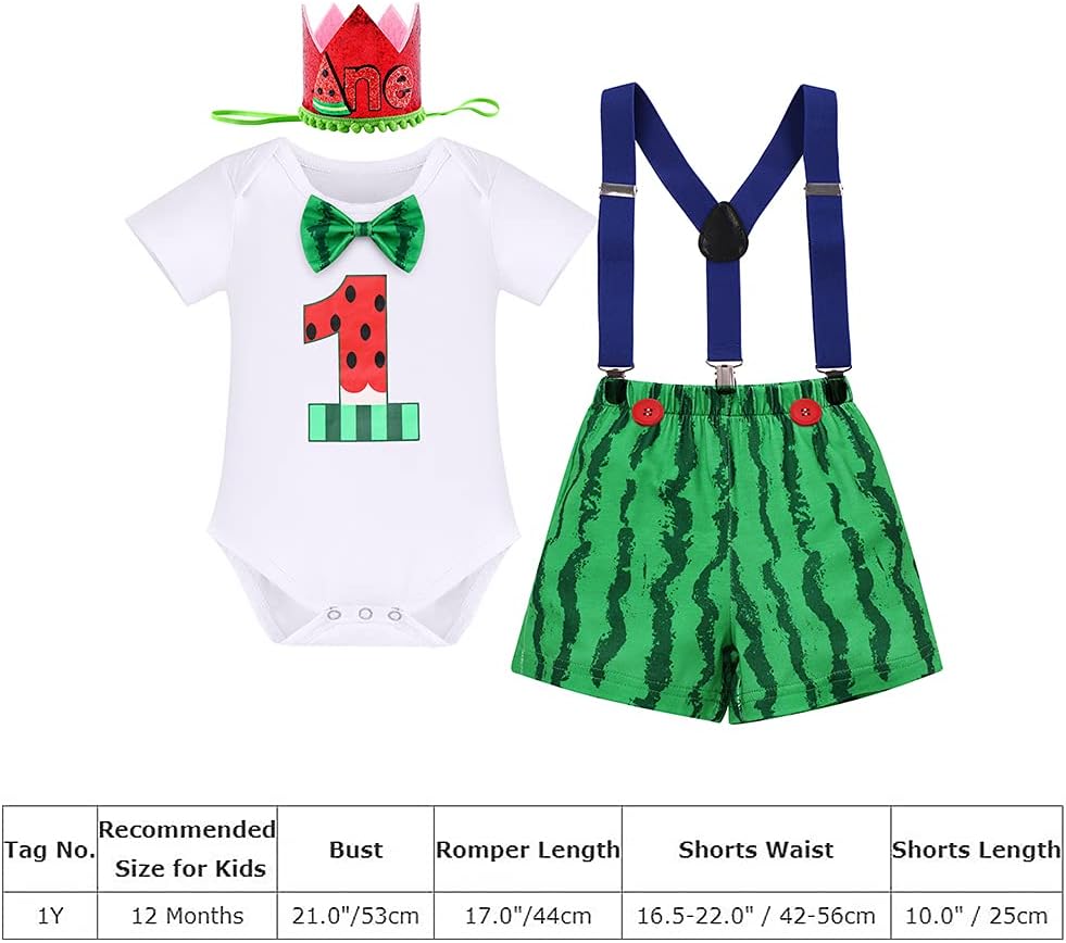 Melon-Themed 1st Birthday Set for Baby Boys