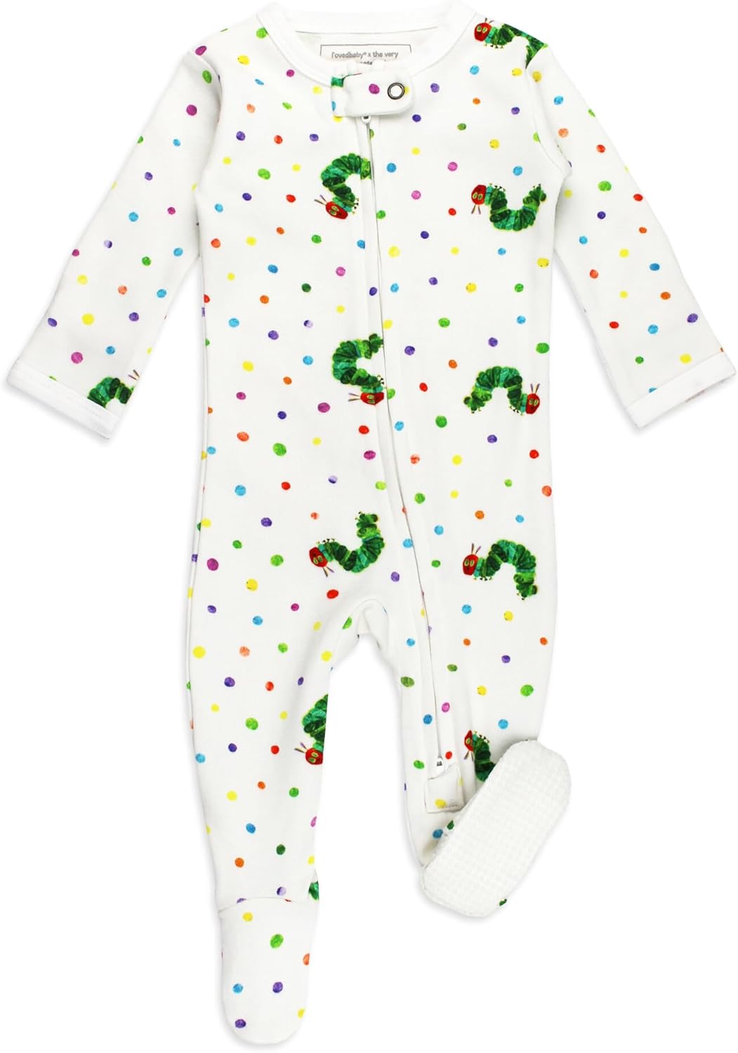 Lovedbaby Organic 2-Way Zipper Footie - Eric Carles The Very Hungry Caterpillar
