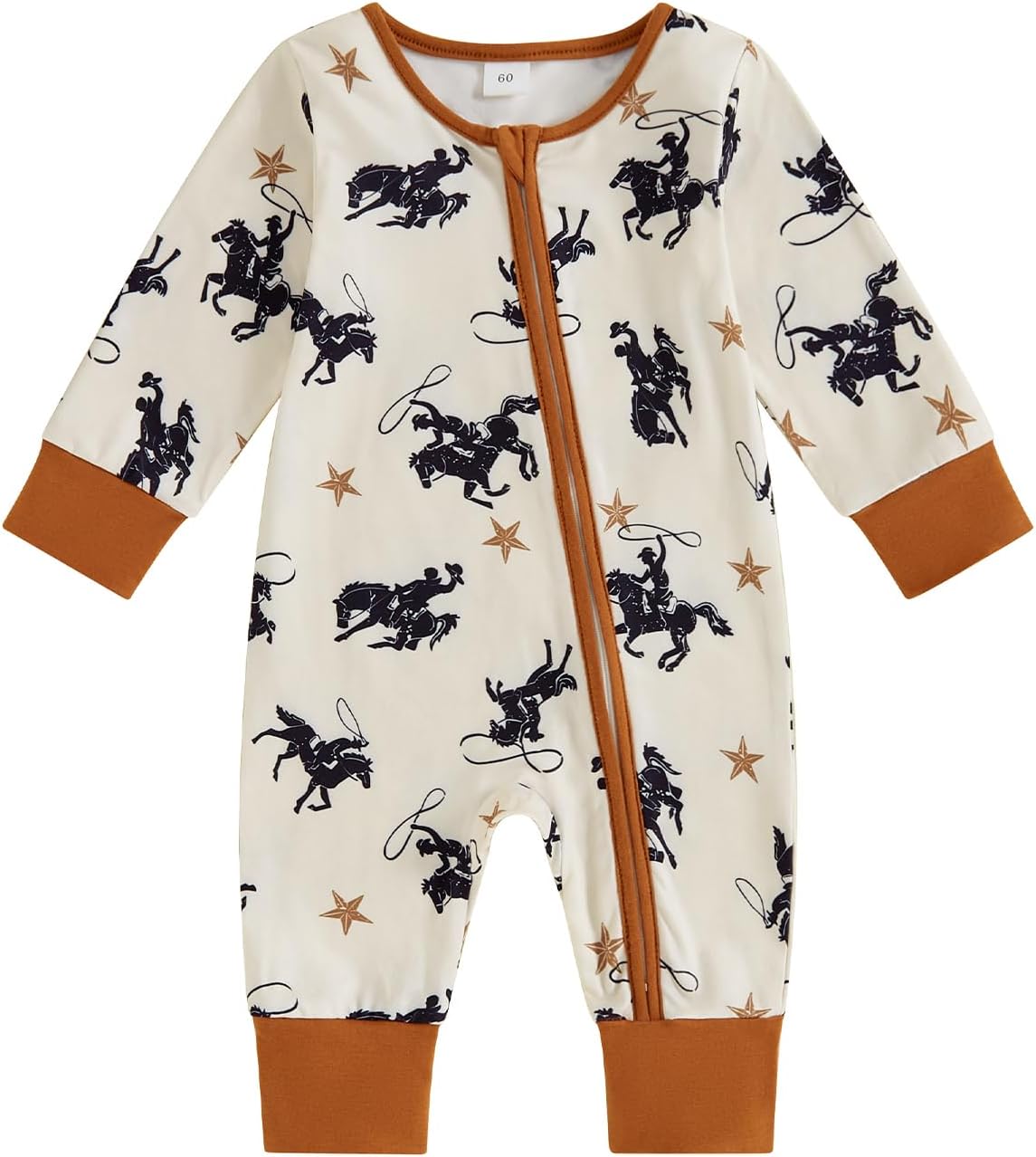 Gaono Western Cow Print Romper for Baby