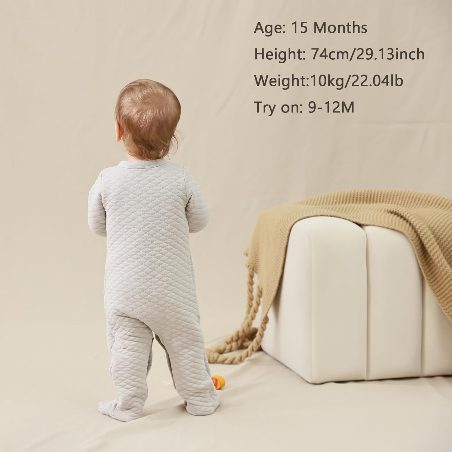 MINICO Unisex Baby Footie Jumpsuit - Soft Cozy Autumn Winter