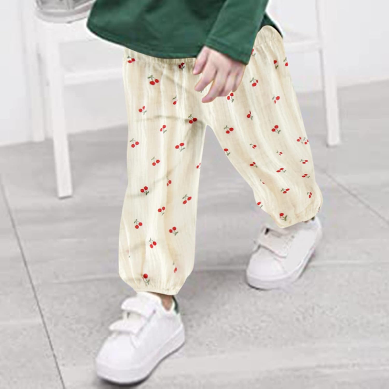 Generic Childs Linen Elastic Harem Pants for Boys