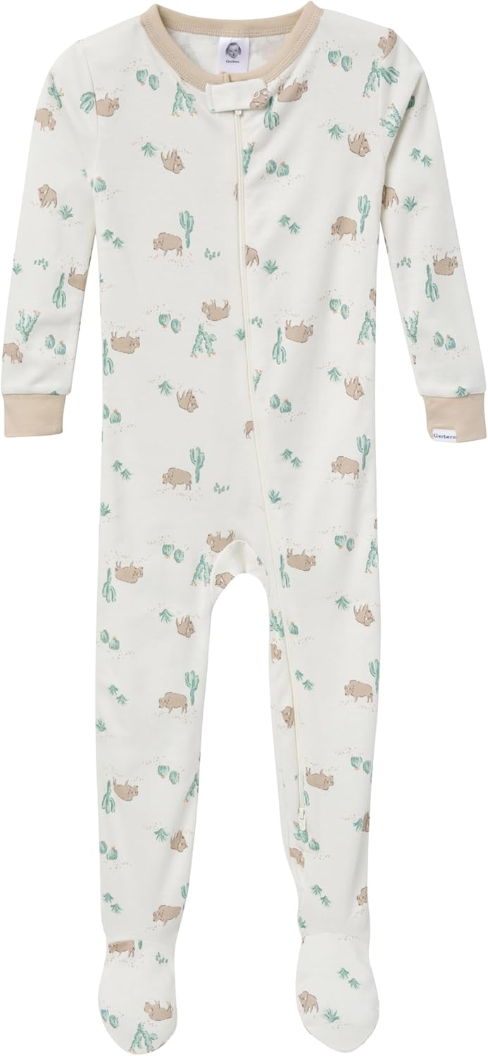 Gerber Baby Boys 4-Pack Footed Pajamas for Kids