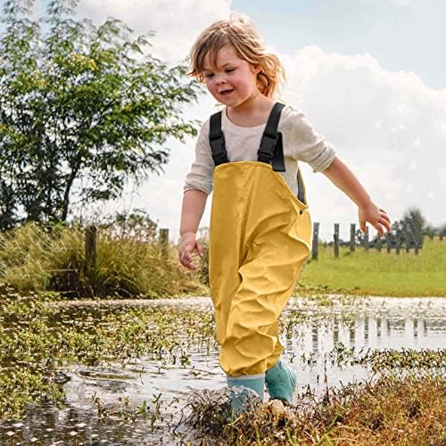 Kids Toddler Waterproof Rain Pants for Boy Girl with Hood