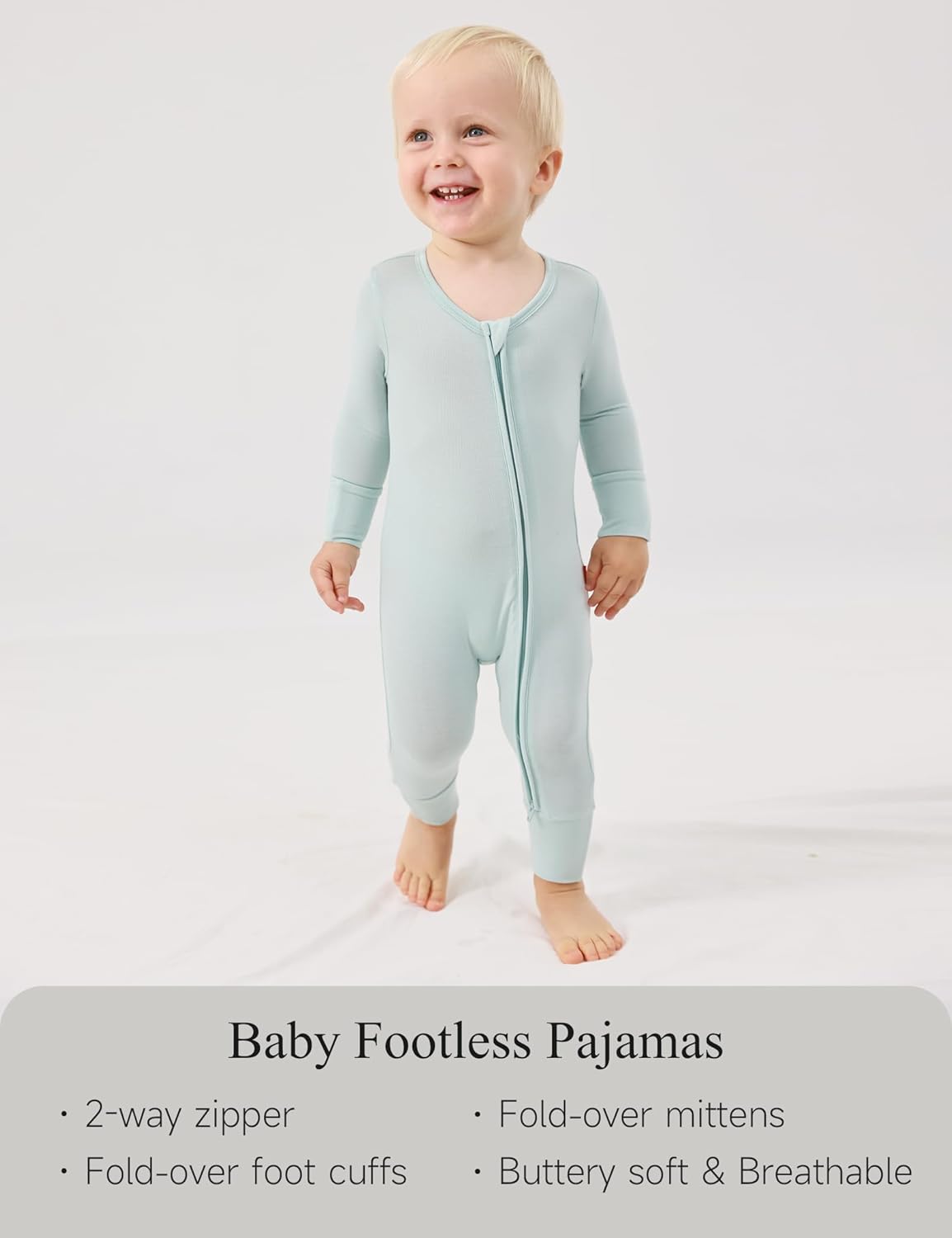 EASWEET Bamboo Viscose Zipper Pajamas Perfect Comfort for Baby