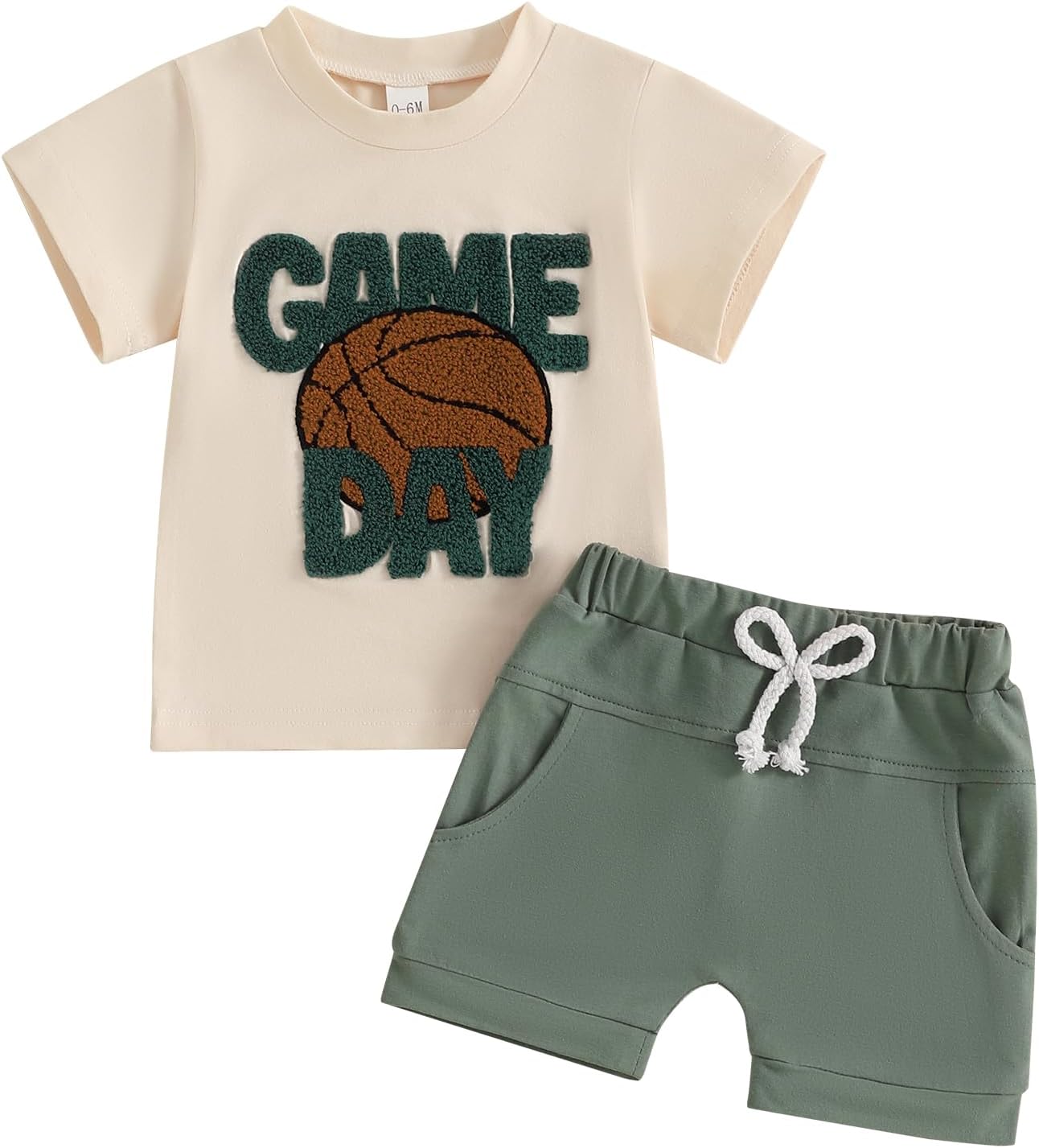Cozy Basketball Short Sleeve T-Shirt for Boys Ages 2-3