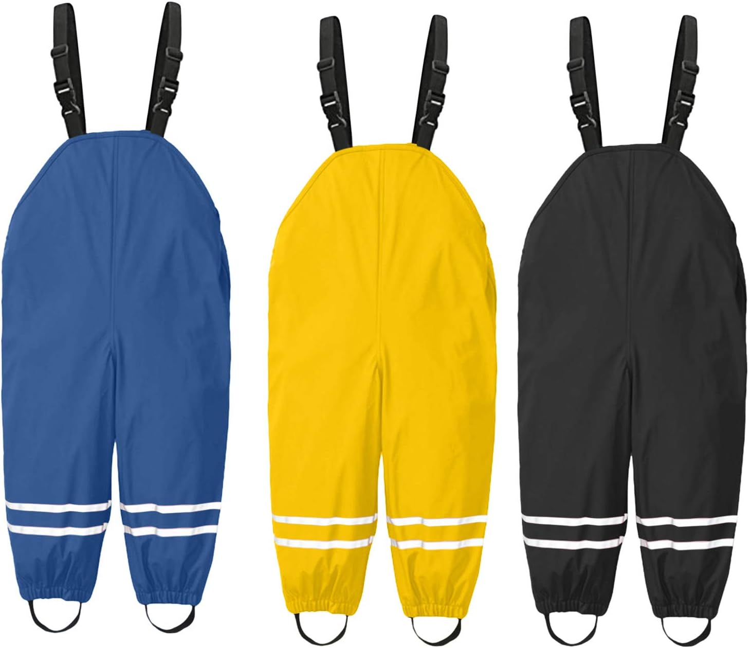 RNTOP Kids Toddler Suspender Rain Pants