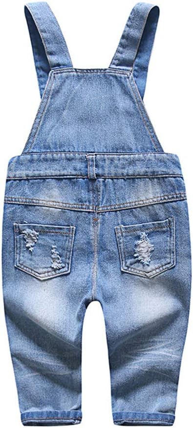 KIDSCOOL SPACE Denim Overalls for Baby Little Kids Blue Black