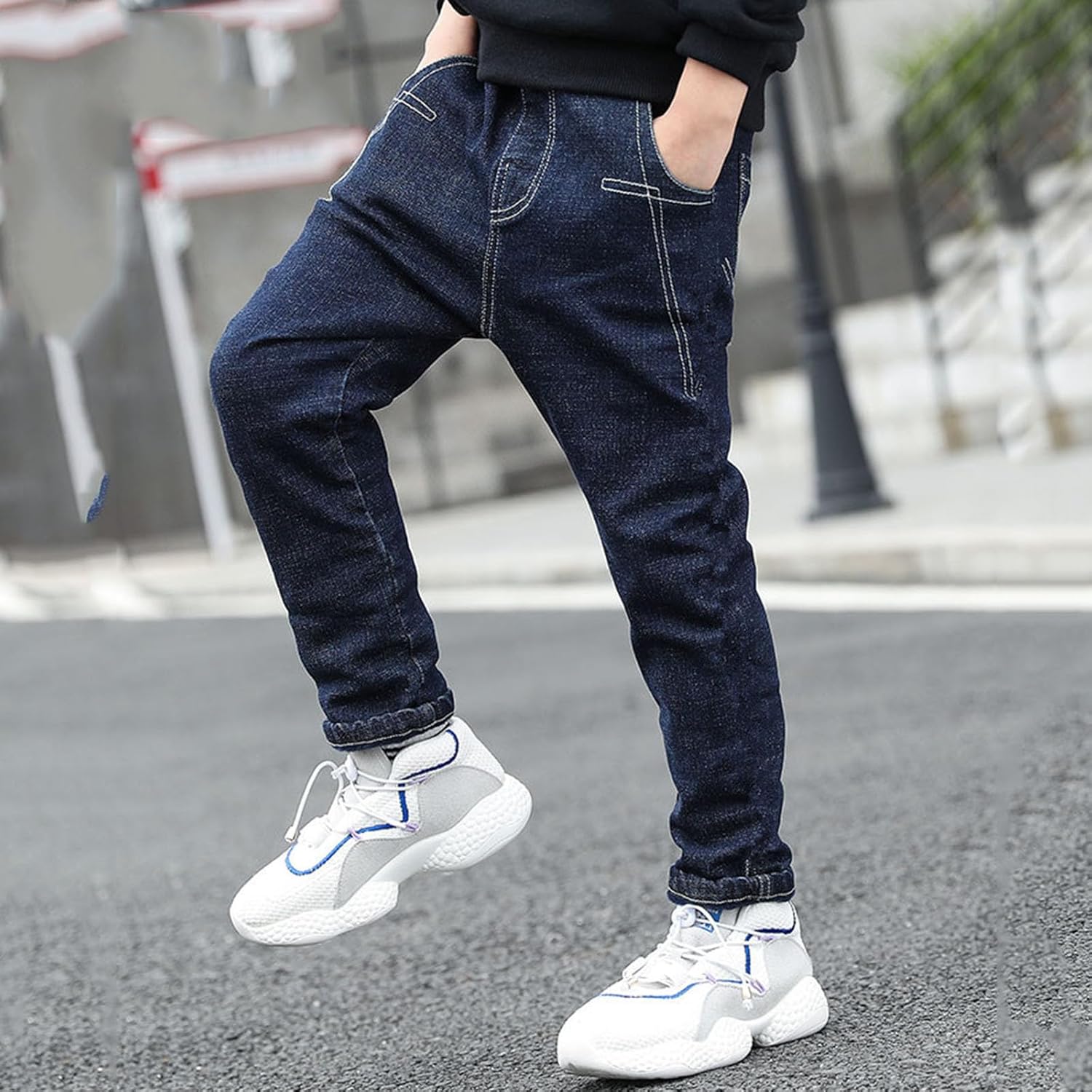 Elastic Waist Jeans for Boys