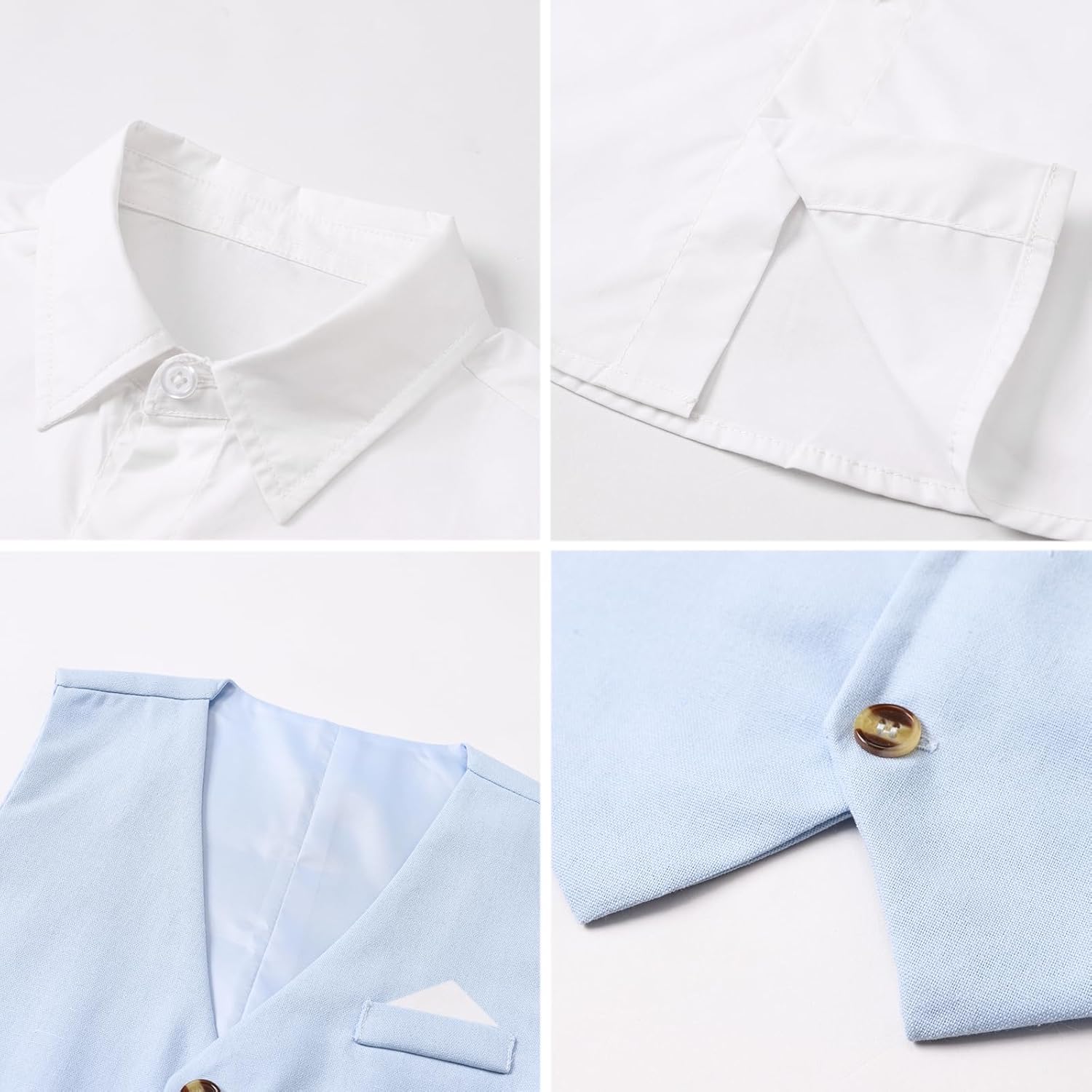 Gentleman Outfits for Boys Comfortable Classic Fit Linen Blend Breathable SANGTREE