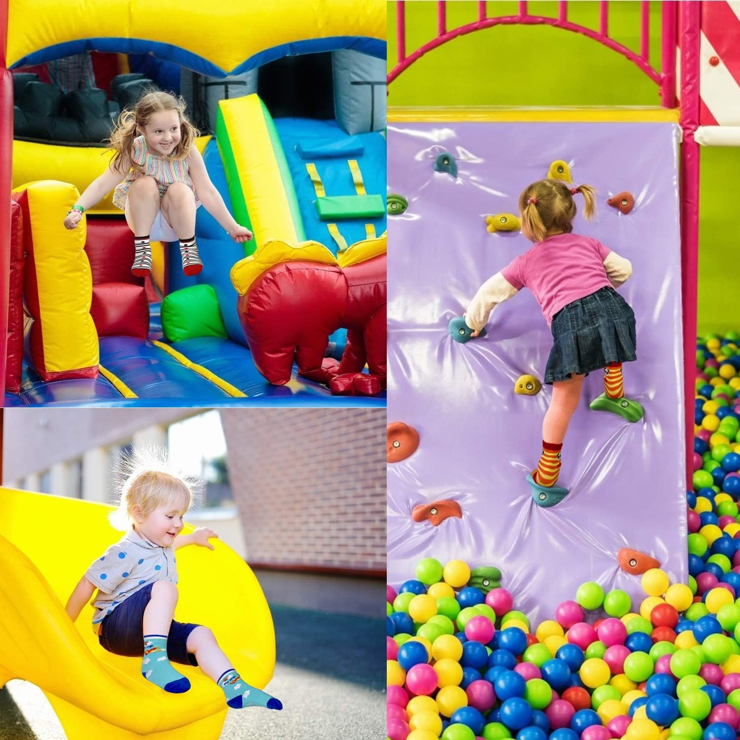 SkiBeaut Toddler Non-Slip Socks Traction for Safety and Style