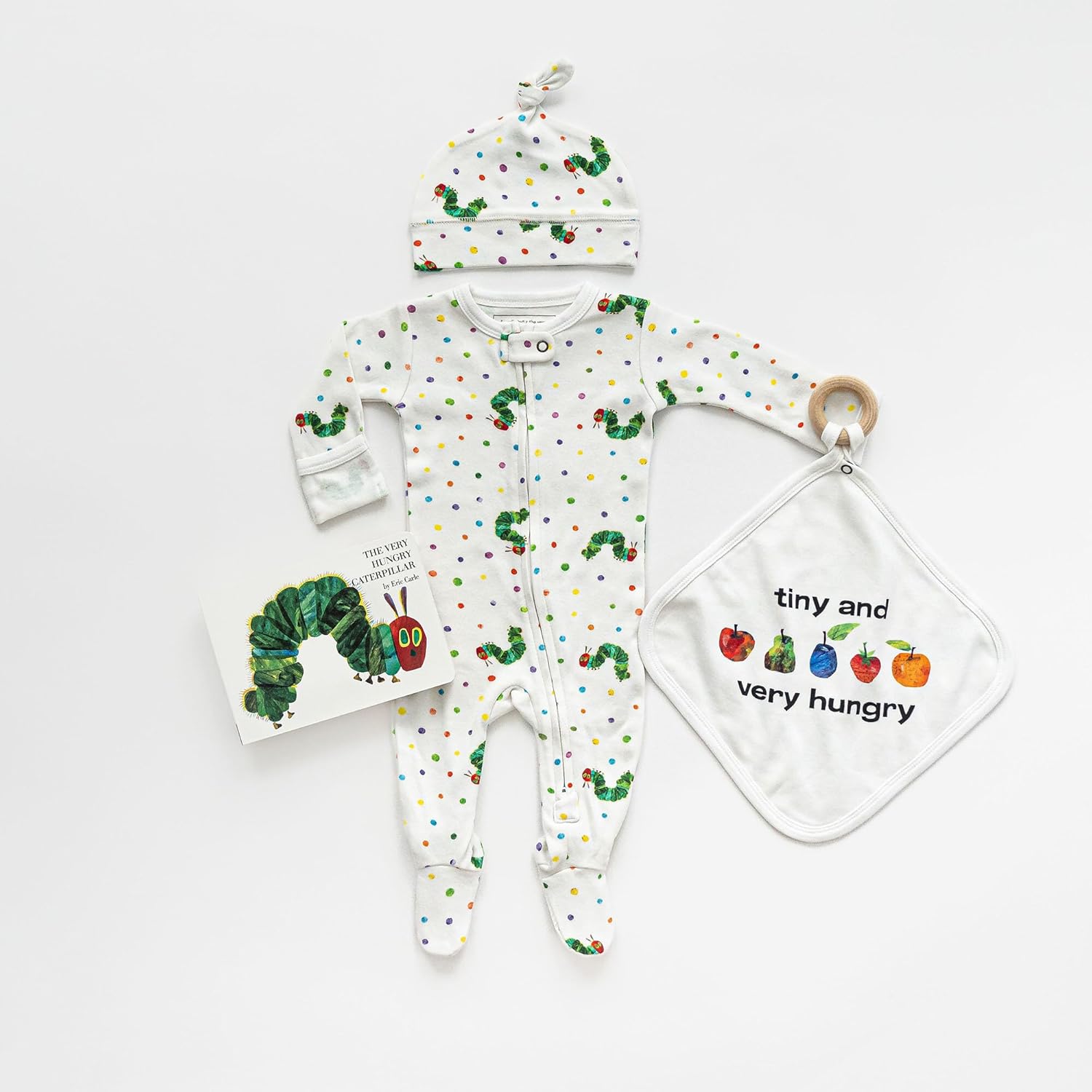 Lovedbaby Organic 2-Way Zipper Footie - Eric Carles The Very Hungry Caterpillar
