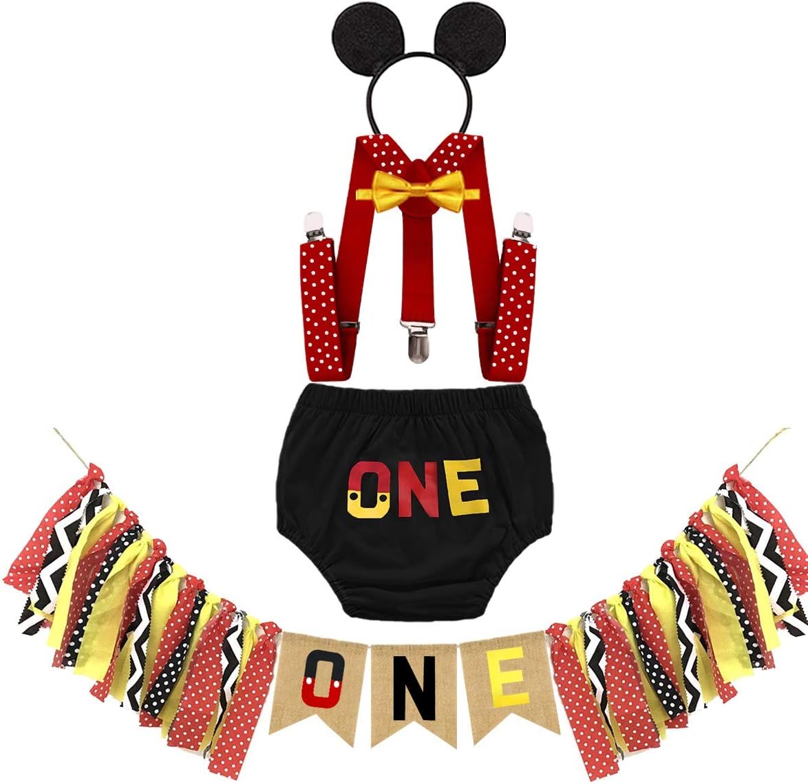 Adorable 5-Piece Baby Boy First Birthday Cake Smash Outfit