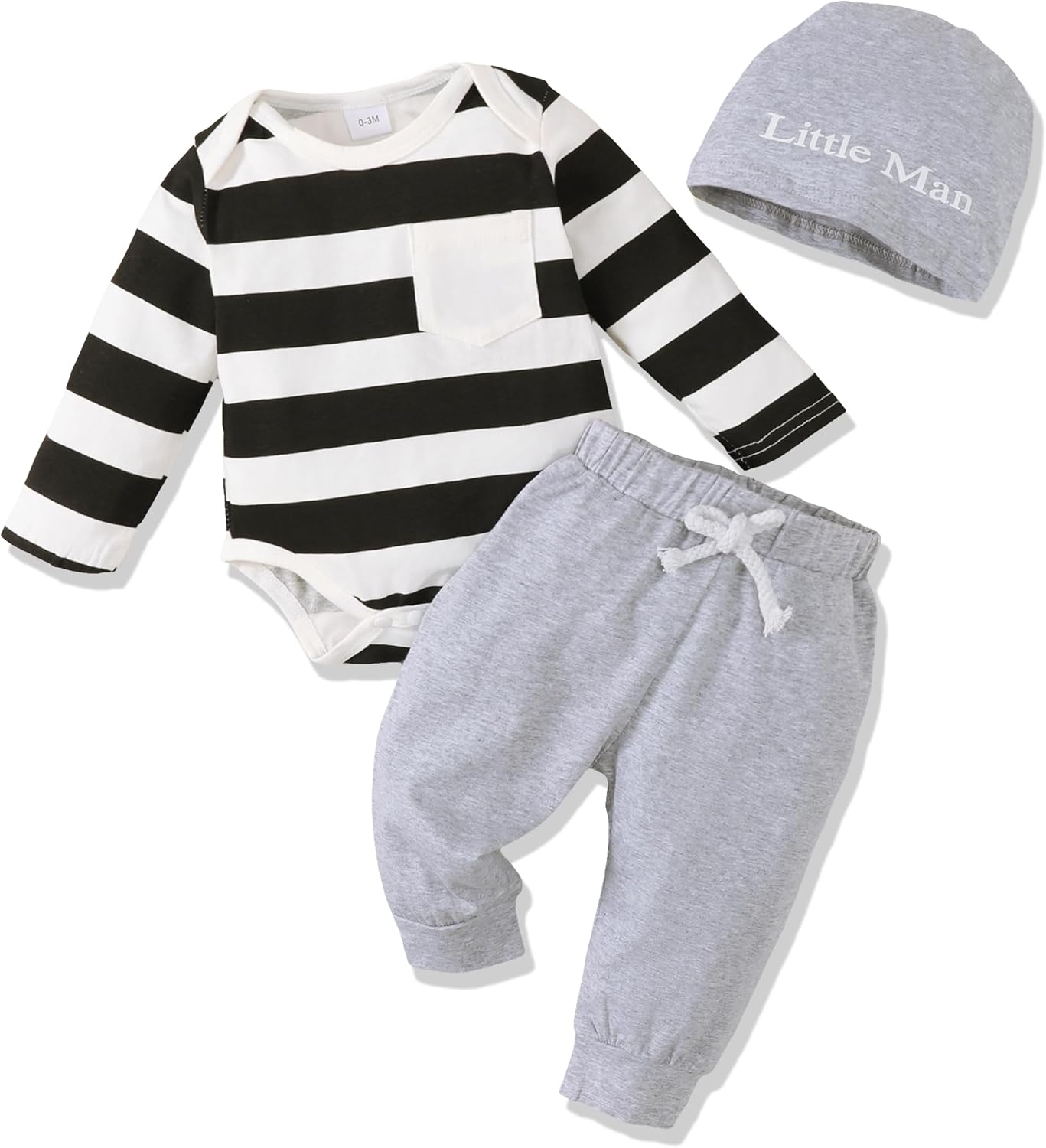 Newborn Baby Boy Cozy Cotton Outfit Set