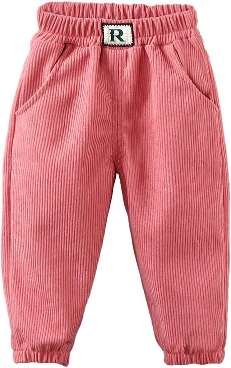 Toddler Boys Girls Elastic Waist Corduroy Pants