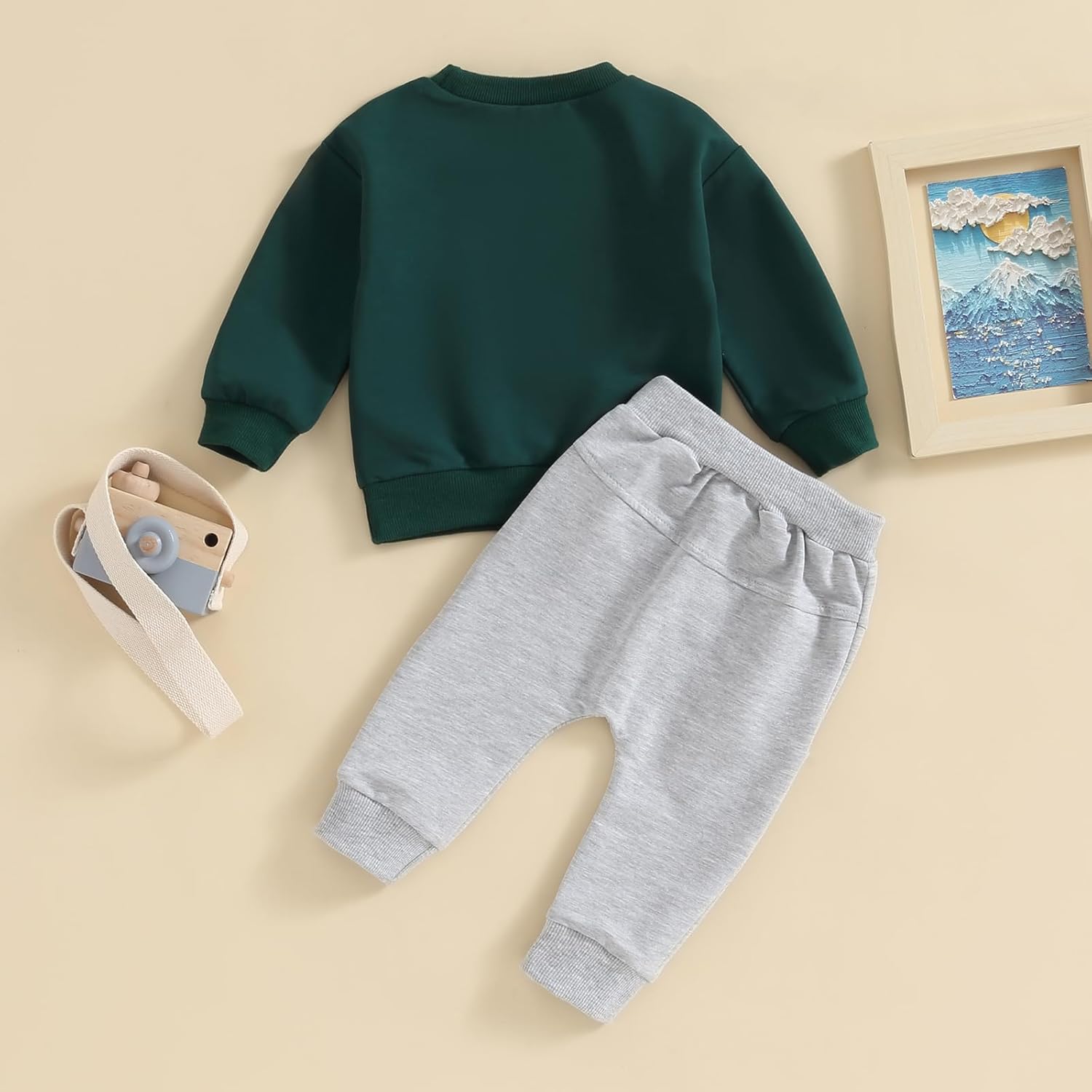 Fall Toddler Boys Set with Letter Print