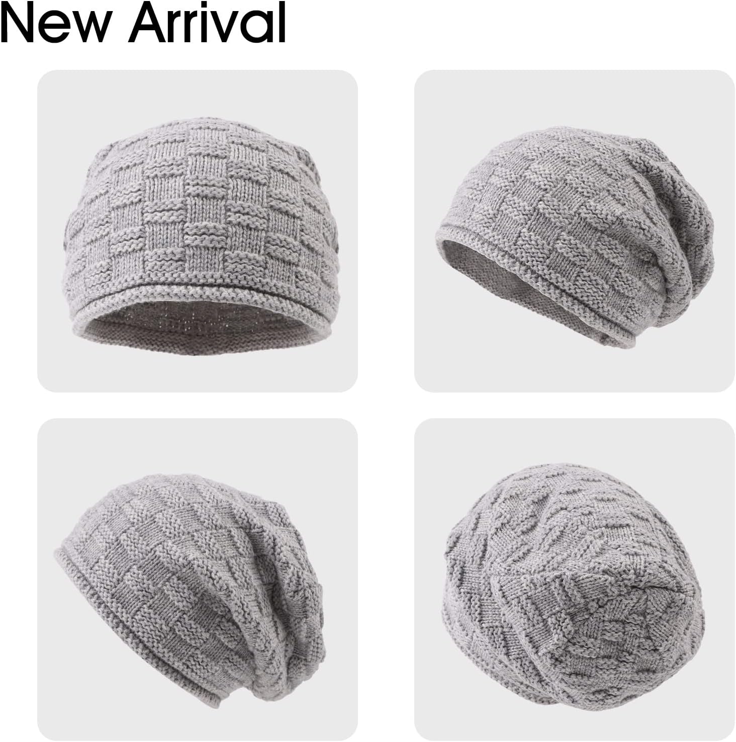 Zsedrut 3-Piece Cotton Baby Beanie Autumn Newborn Toddler Hat