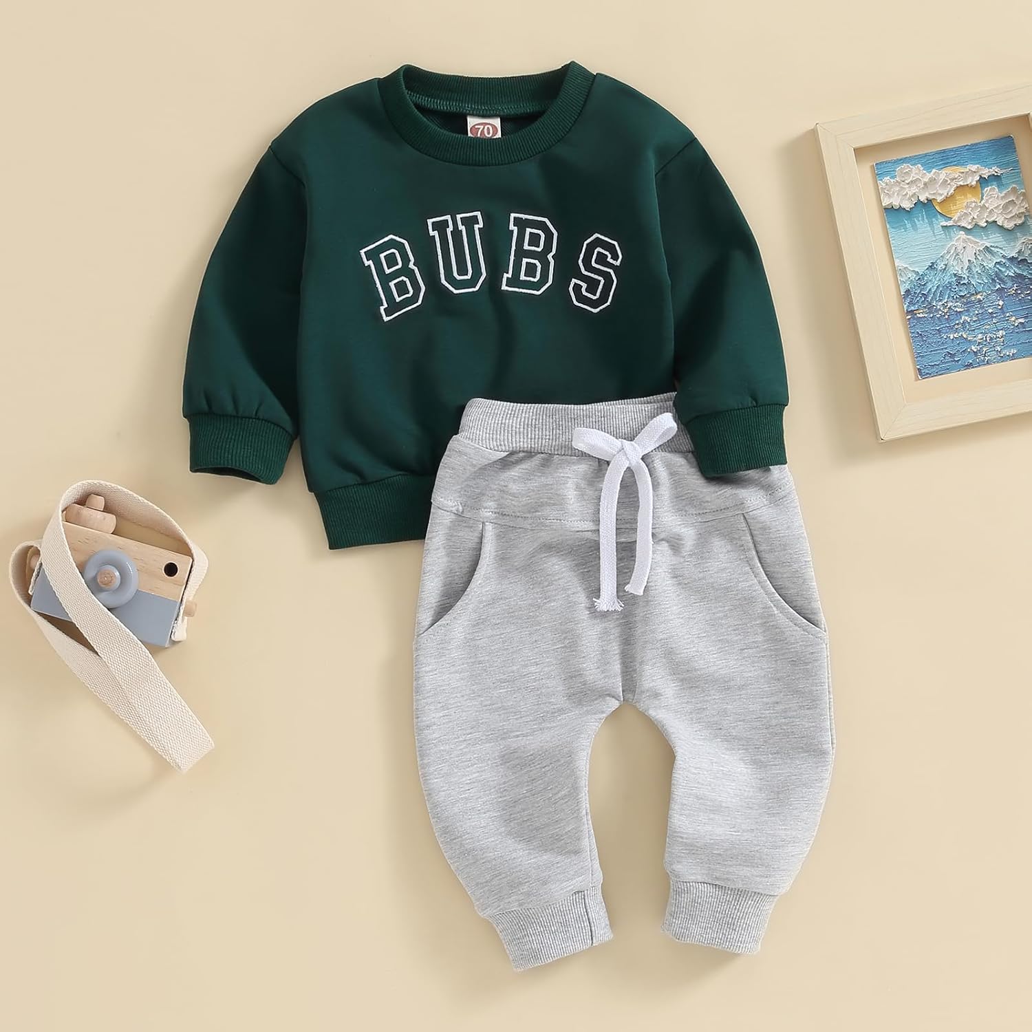 Fall Toddler Boys Set with Letter Print