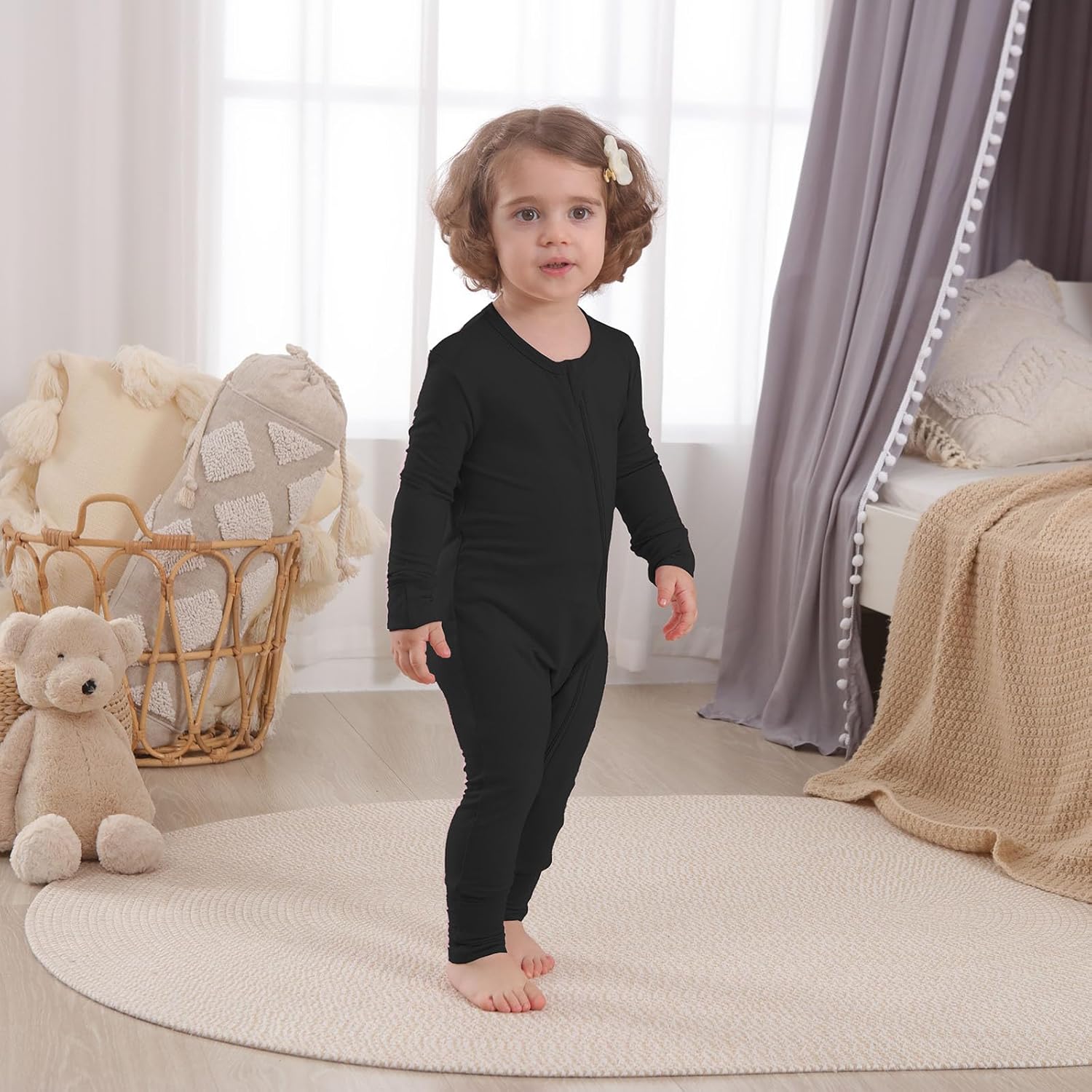 BABY BOYSGIRLS PAJamas Footless Mitten Cuffs 3Pcs Set with Bamboo Rayon BOYSGIRLS MIX