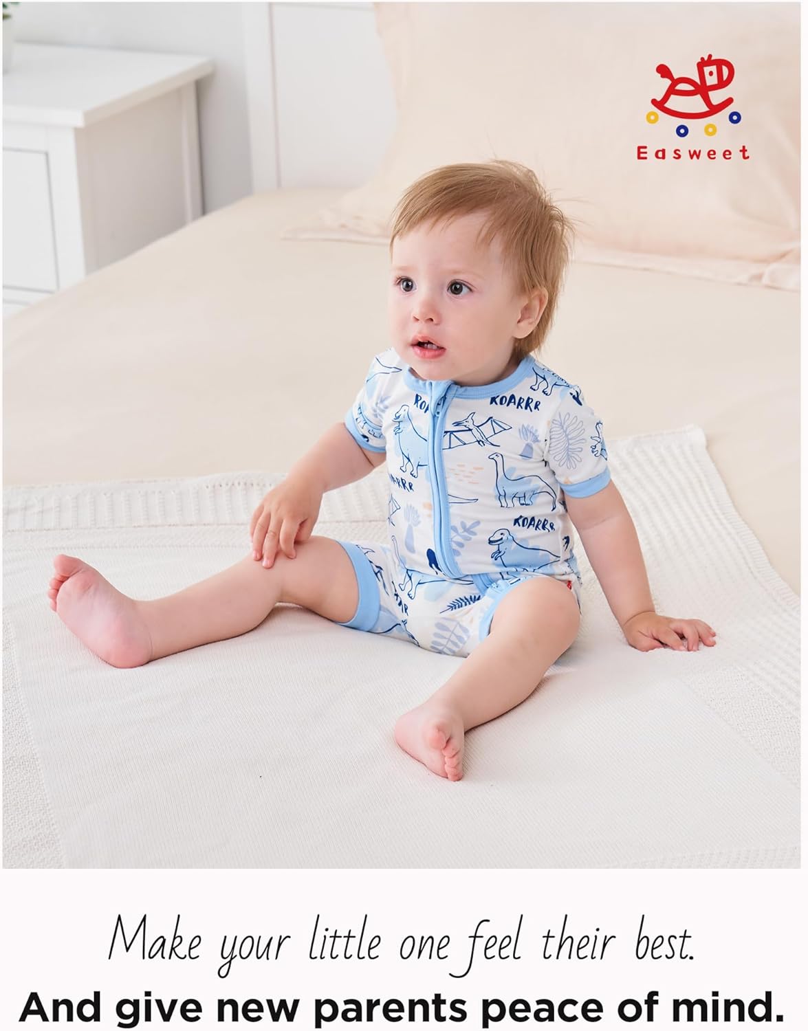 EASWEET Bamboo Viscose Romper for Baby Boys